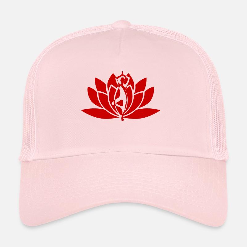 Yoga fleur rouge Casquette trucker 