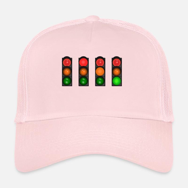 feux de circulation - Casquette trucker  - rose pâle