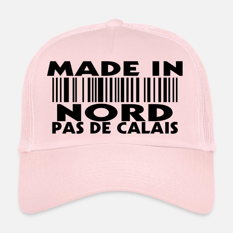made in NORD PAS DE CALAIS (1c) - Casquette trucker  - rose pâle