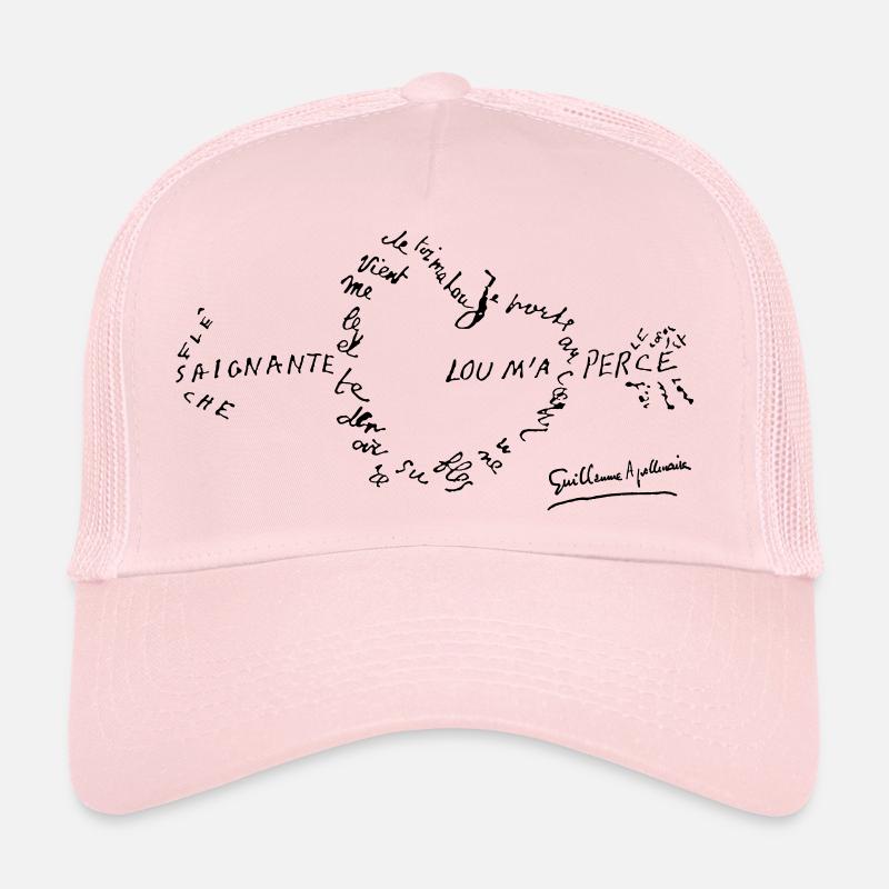 calligramme_fleche_saignante - Casquette trucker  - rose pâle