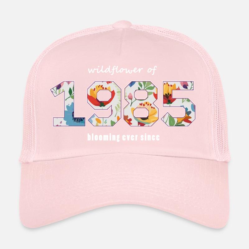Blumen 1985 - 40-jähriges Jubiläum - Trucker Cap - Hellrosa