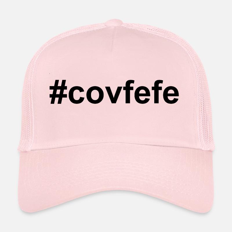 #covfefe - black Trucker Cap