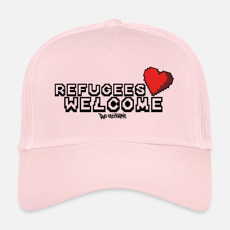Refugees Welcome Pixel Design Trucker Cap