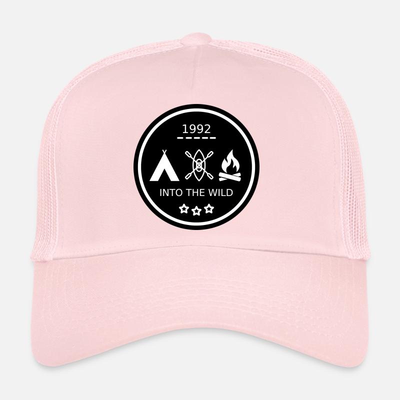 Dans le design des badges Wild - Casquette trucker  - rose pâle