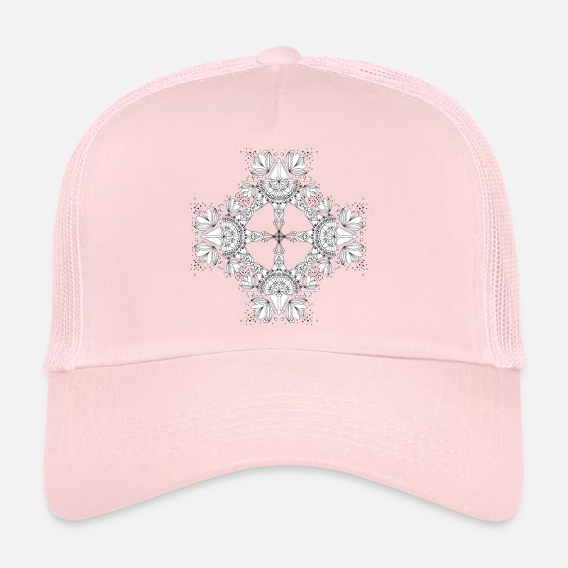 Mandala de nénuphars Casquette trucker 