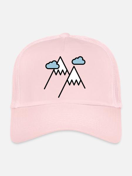 La montagne appelle - Casquette trucker  - rose pâle - Devant