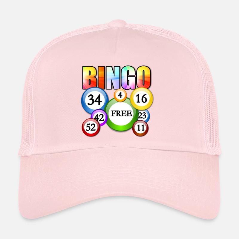Lebendiges Bingo-Freiball-Design - Trucker Cap - Hellrosa