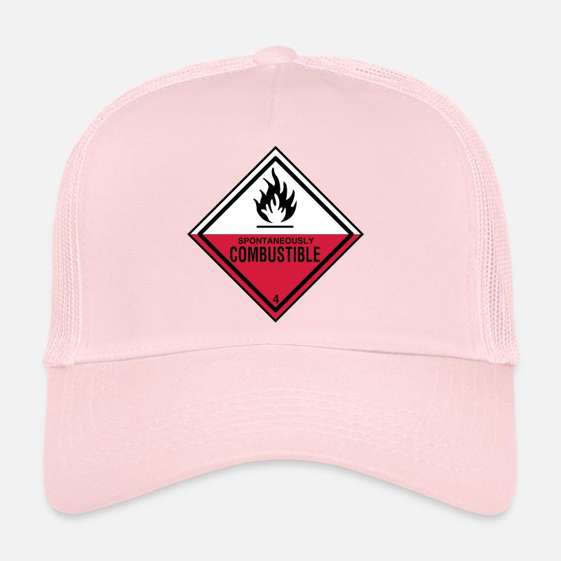 flamme danger inflammable humour ironie pompiers Casquette trucker 