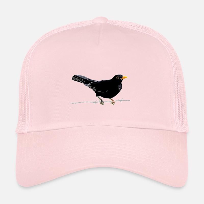 Amsel auf Stacheldraht - Trucker Cap - Hellrosa