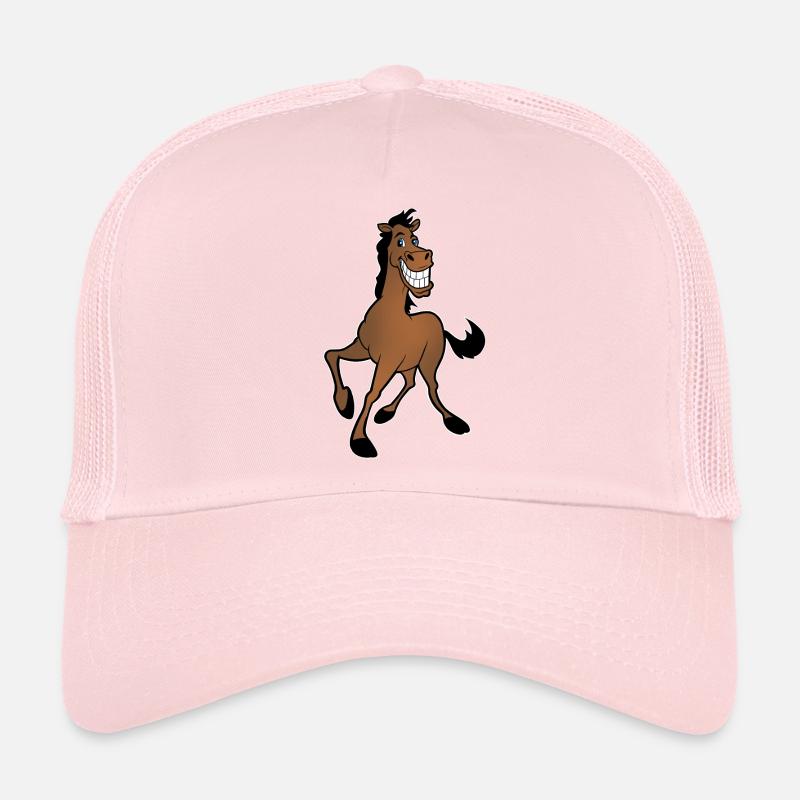 cheval - Casquette trucker  - rose pâle