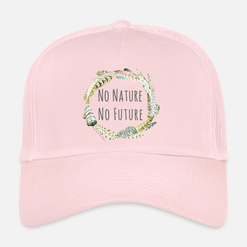 No Nature No Future Feathers Trucker Cap