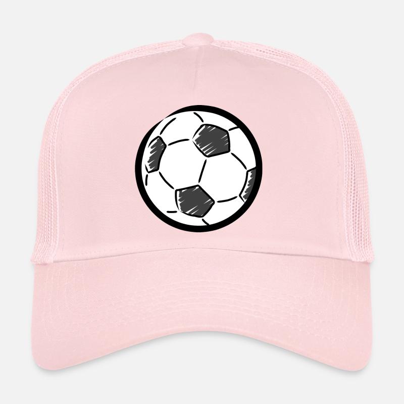 Soccer drawing - Trucker Cap - pale pink