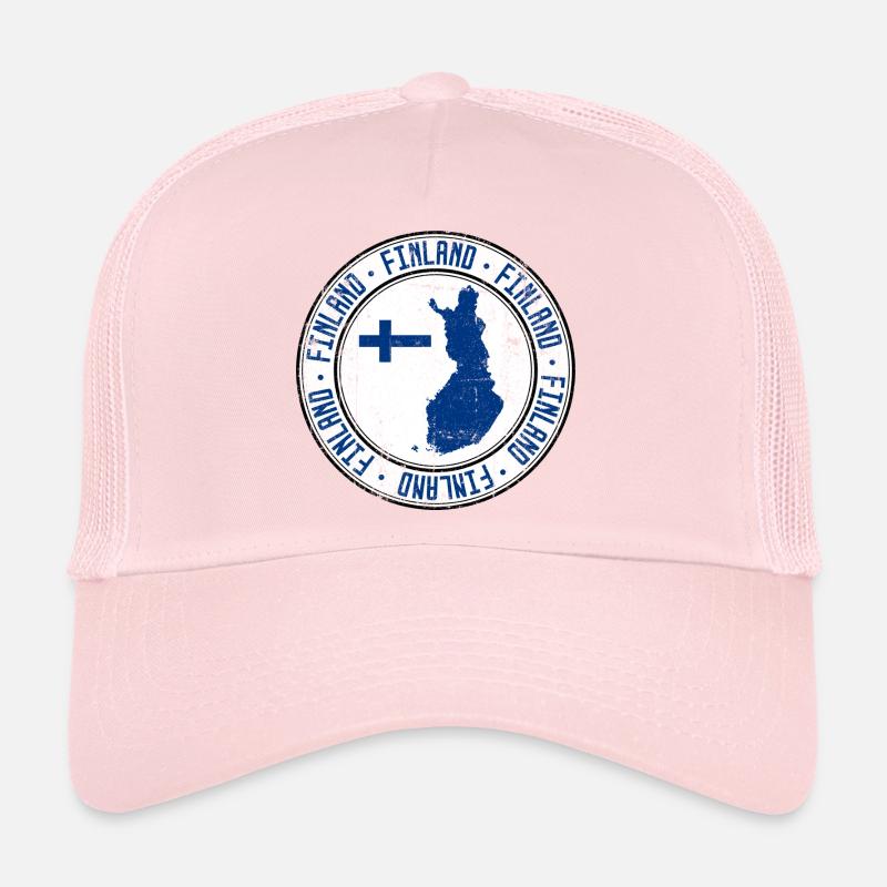 Finland Map Circular Crest with Flag Trucker Cap