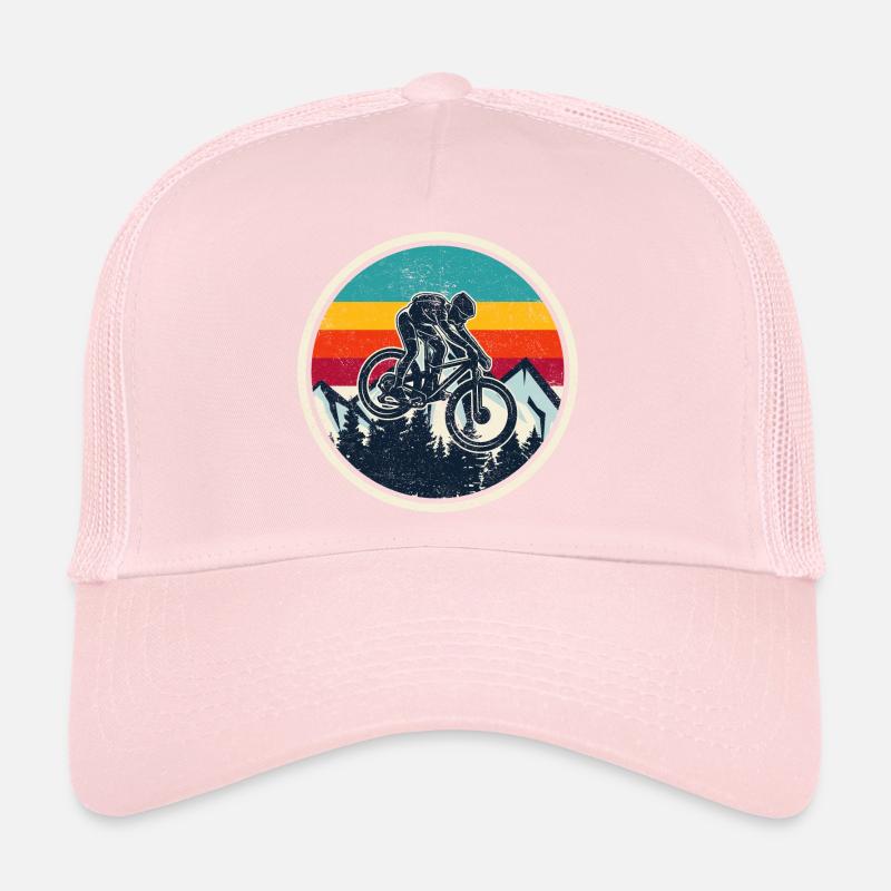 Retro Sunset MTB Fahrer Trucker Cap