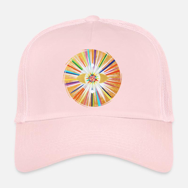 Sternentor Regenbogen-Lichtkraft rund Sonja Ariel - Trucker Cap - Hellrosa