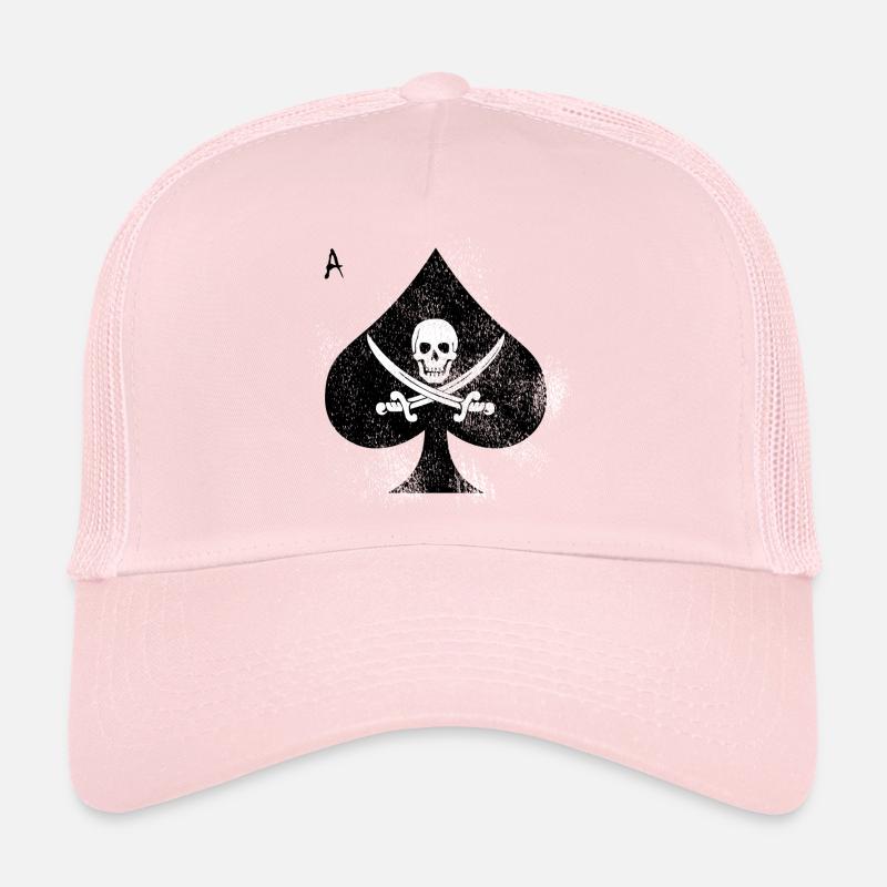 Spade Skull Pirates Design Trucker Cap