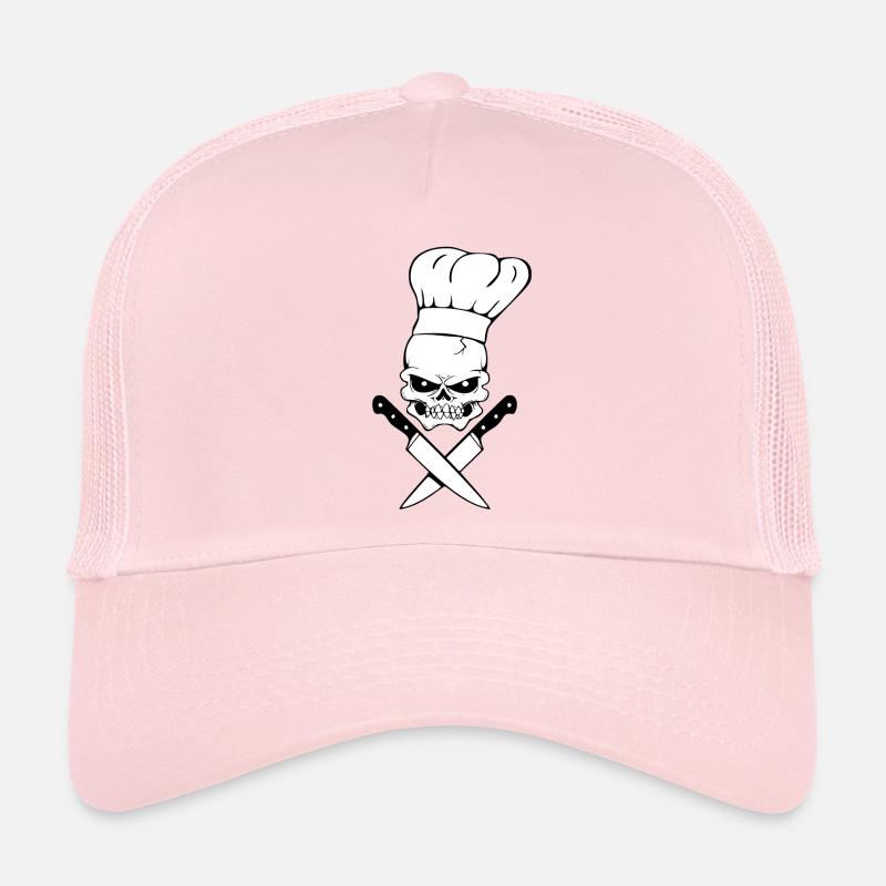 Tête de mort cuisinier Casquette trucker 
