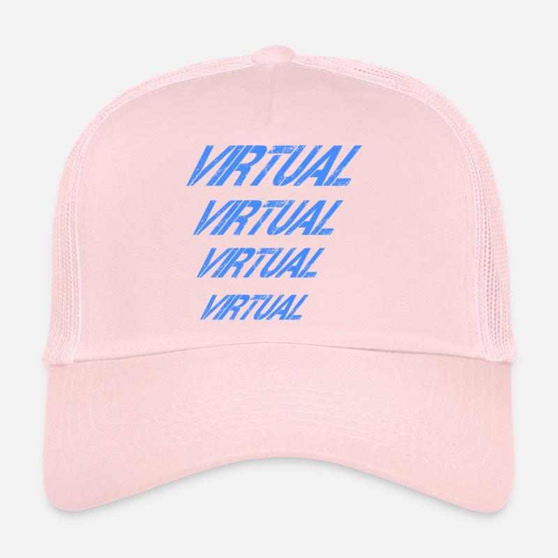 Virtuelles Blau Wiederholt Trucker Cap