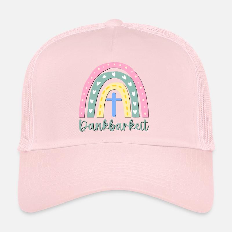 CHRISTLICHER GLAUBE - DANKBARKEIT KREUZ - Trucker Cap - Hellrosa