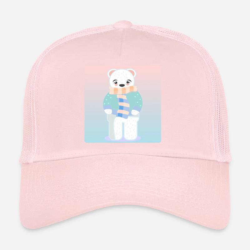 Niedlicher Eisbär WINTERKLEIDUNG Trucker Cap