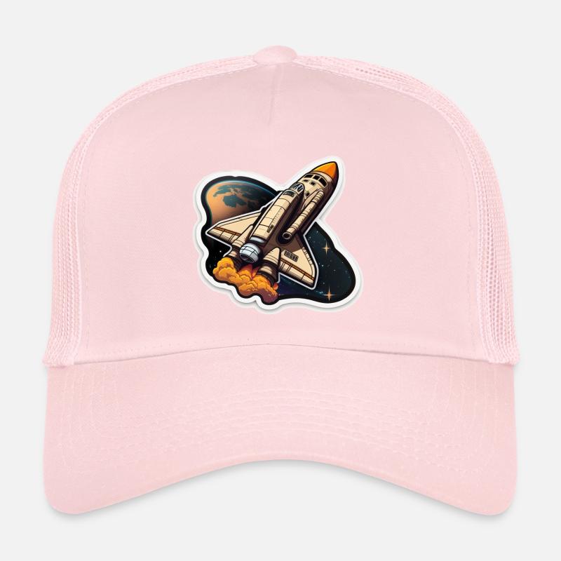 Space Rocket - Trucker Cap - Hellrosa