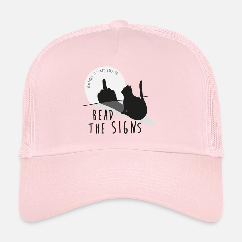Read the signs. Katze, Mittelfinger, Schatten Trucker Cap