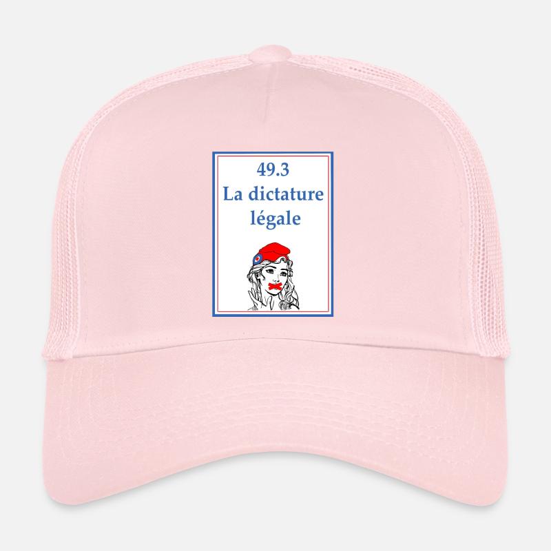 49.3 - Casquette trucker  - rose pâle