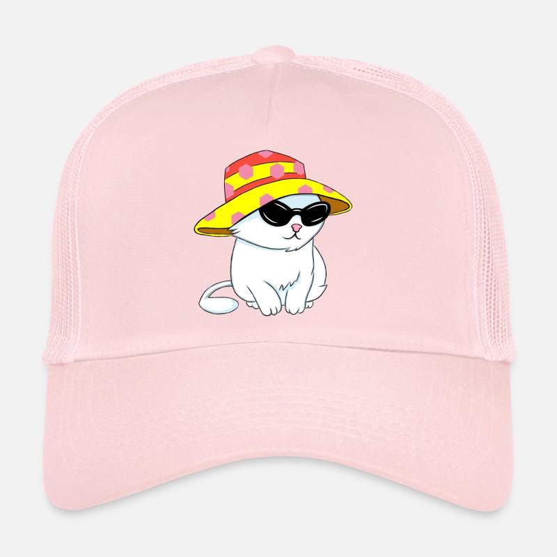 Beach-style kitten Trucker Cap