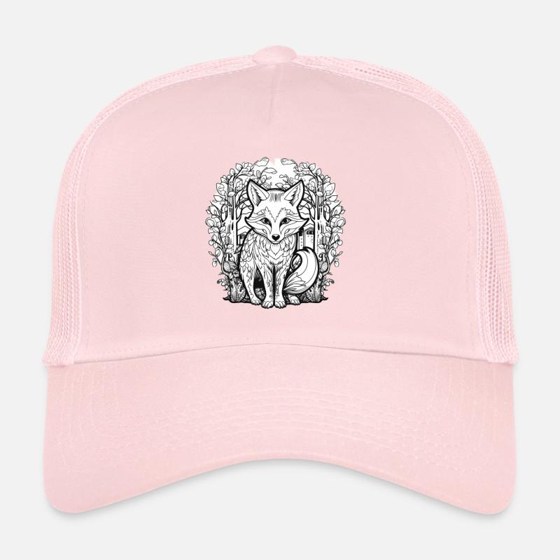 Waldliebe Fuchs Illustration - Trucker Cap - Hellrosa