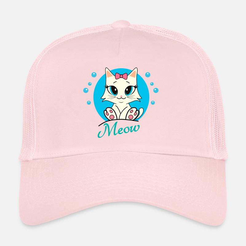 Cute cat and his blue bubbles Trucker Cap