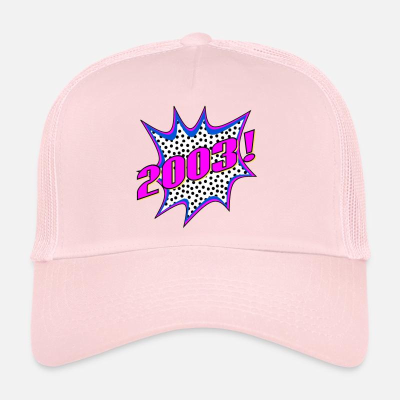 LETTRAGE 2003 POPART STYLE - ANNIVERSAIRE Casquette trucker 