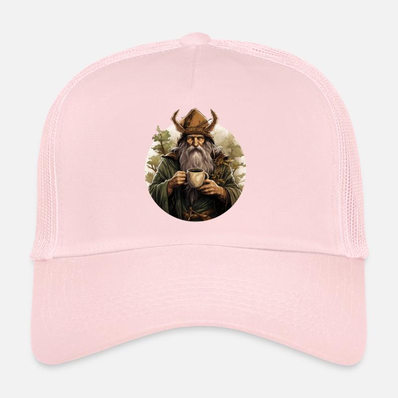 Druide Mit Kaffee Fantasy RPG Shirt Trucker Cap