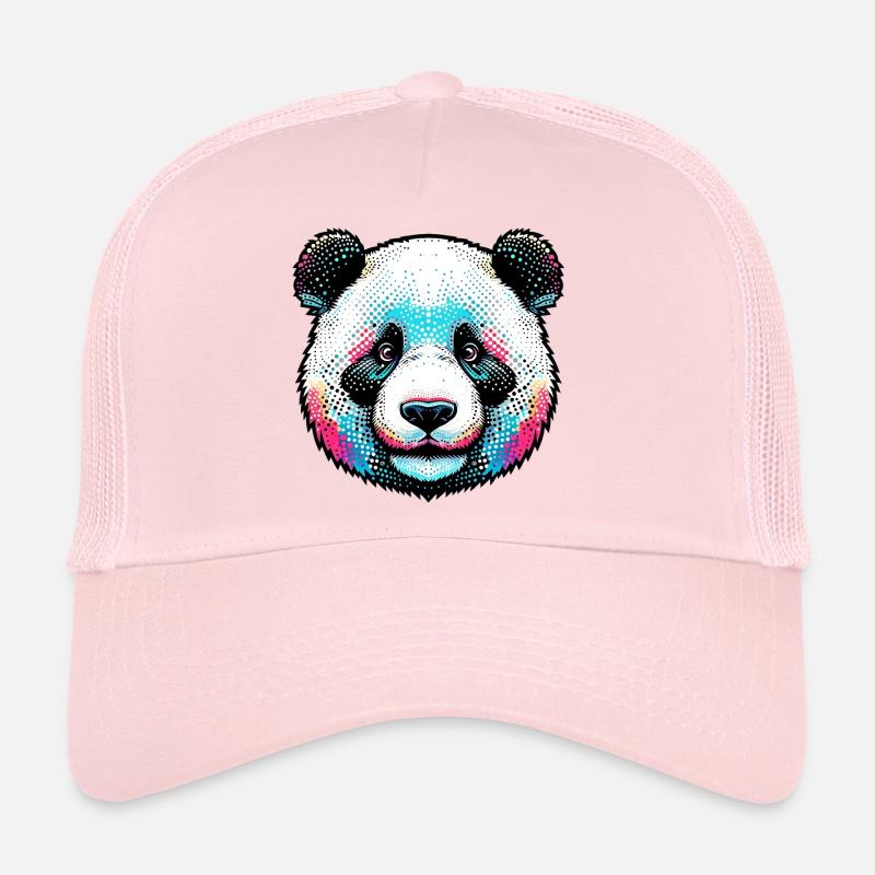 Panda - Casquette trucker  - rose pâle