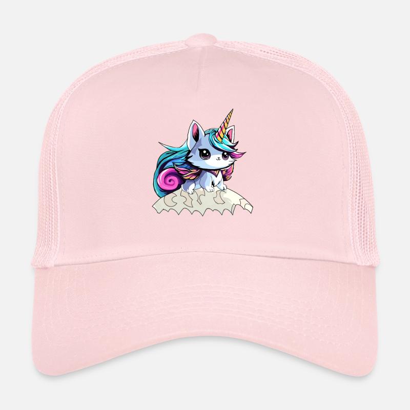 Fee Einhorn Katze - Trucker Cap - Hellrosa