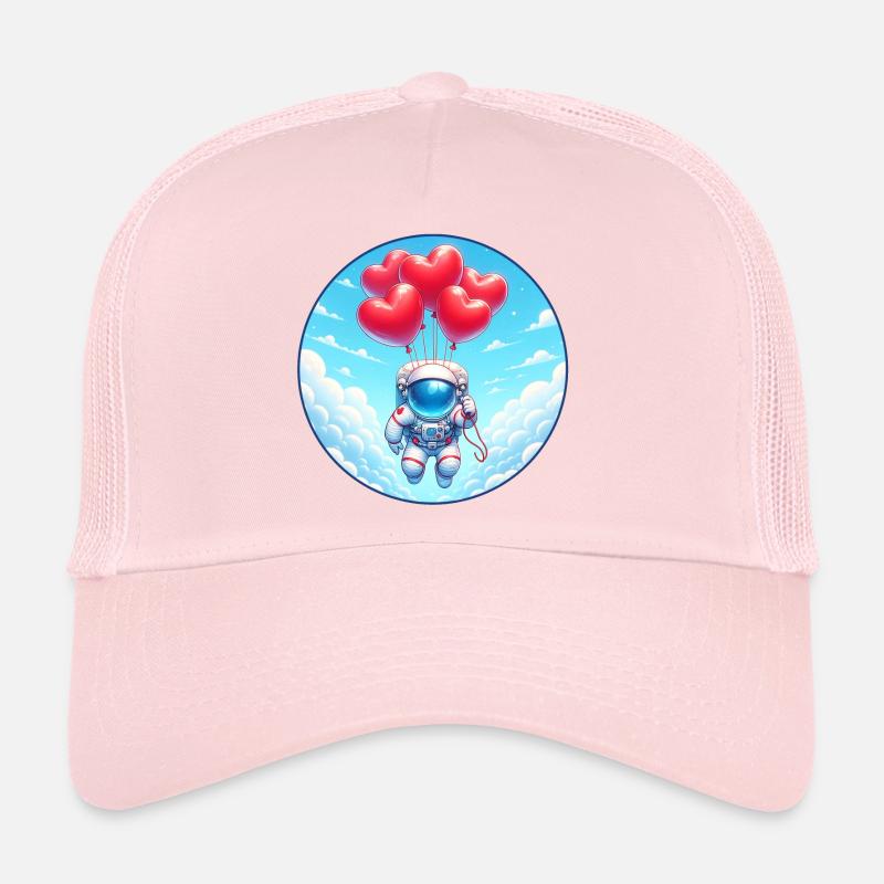 Herzballon Astronaut Wolkenflug Trucker Cap