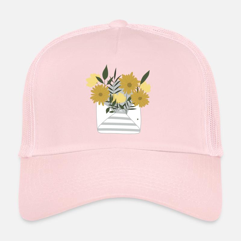 Un petit message floral par la poste dans une enveloppe Casquette trucker 