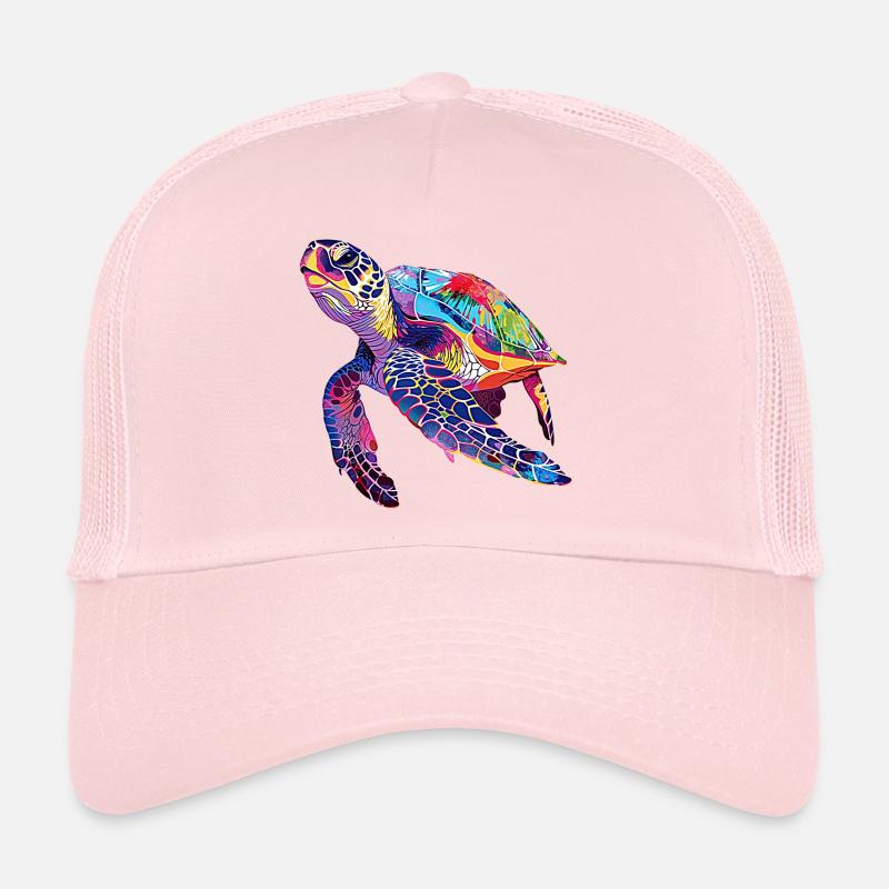 Schildkröte rainbow - Trucker Cap - Hellrosa