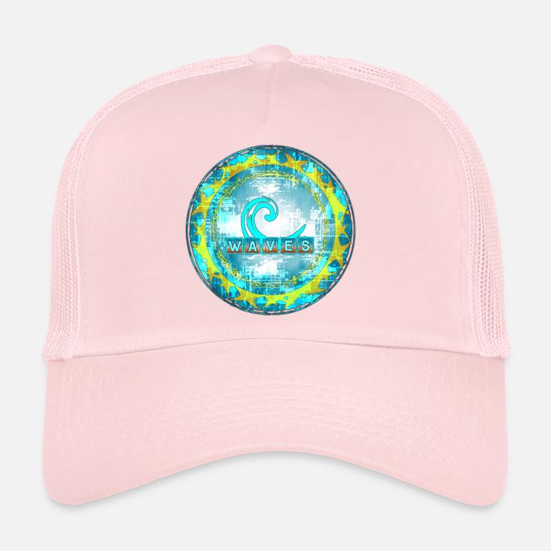 Motif abstrait de vagues Casquette trucker 