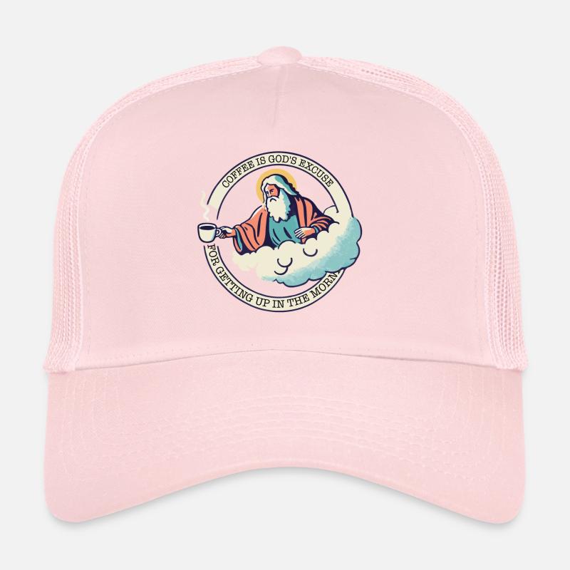 LE CAFÉ EST L’EXCUSE DE DIEU POUR SE LEVER Casquette trucker 
