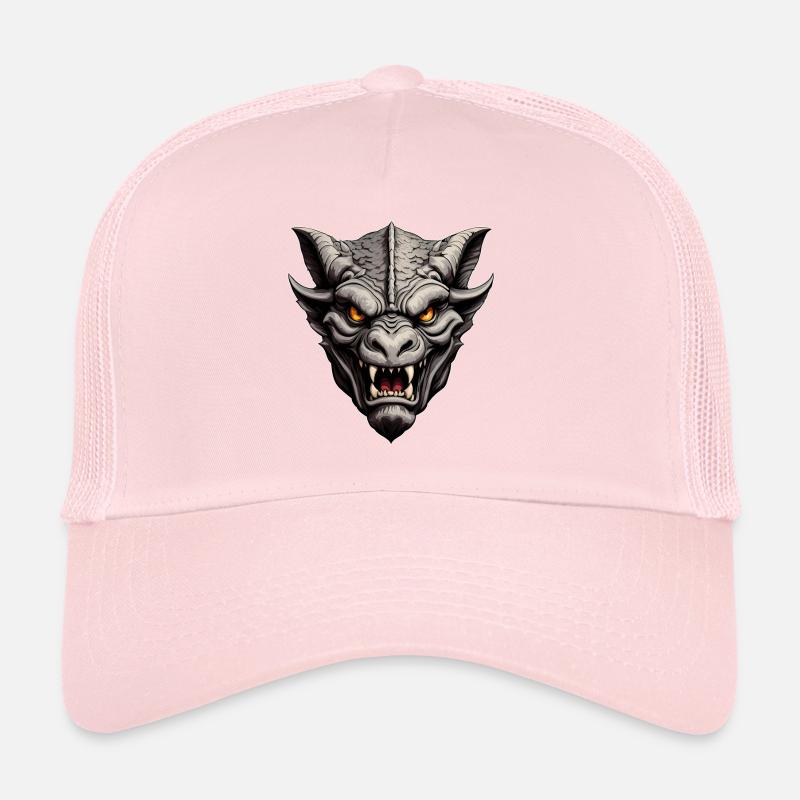 Portrait d'une belle gargouille - Casquette trucker - rose pâle