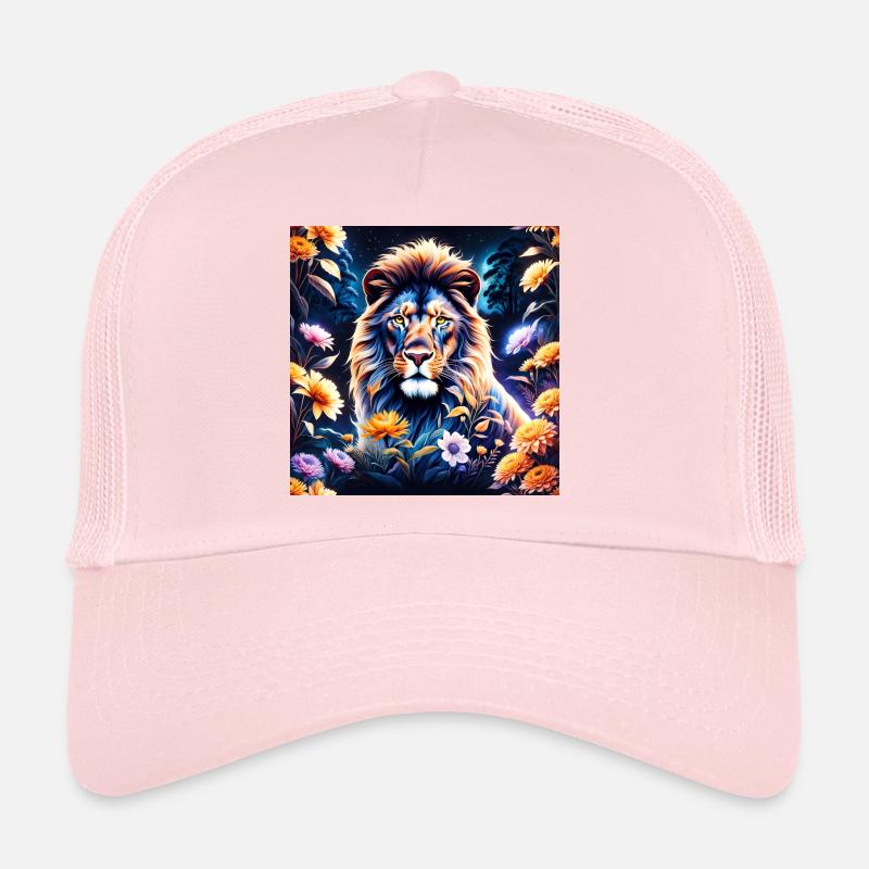 La beauté d'un lion dans son environnement - Casquette trucker  - rose pâle
