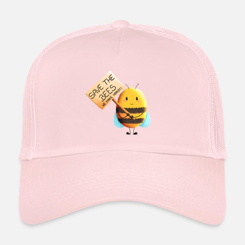 Save the bees - Rettet die Bienen - Trucker Cap - Hellrosa