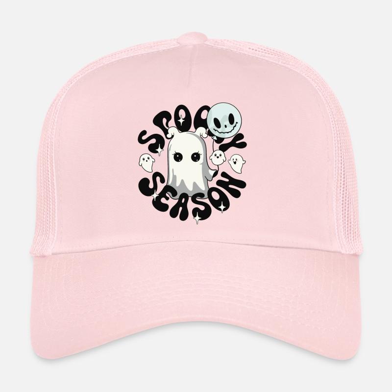 Spooky Season Halloween Ghosts Ghosts Trucker Cap