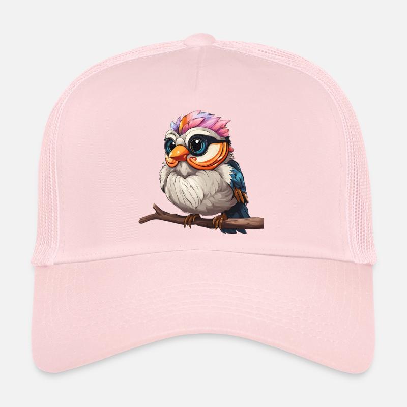 Lebendiges Spektakel der bunten Eule Trucker Cap