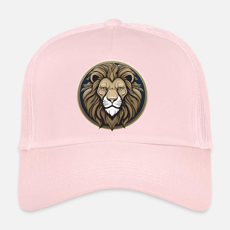 Majestic lion head in style - Trucker Cap - pale pink