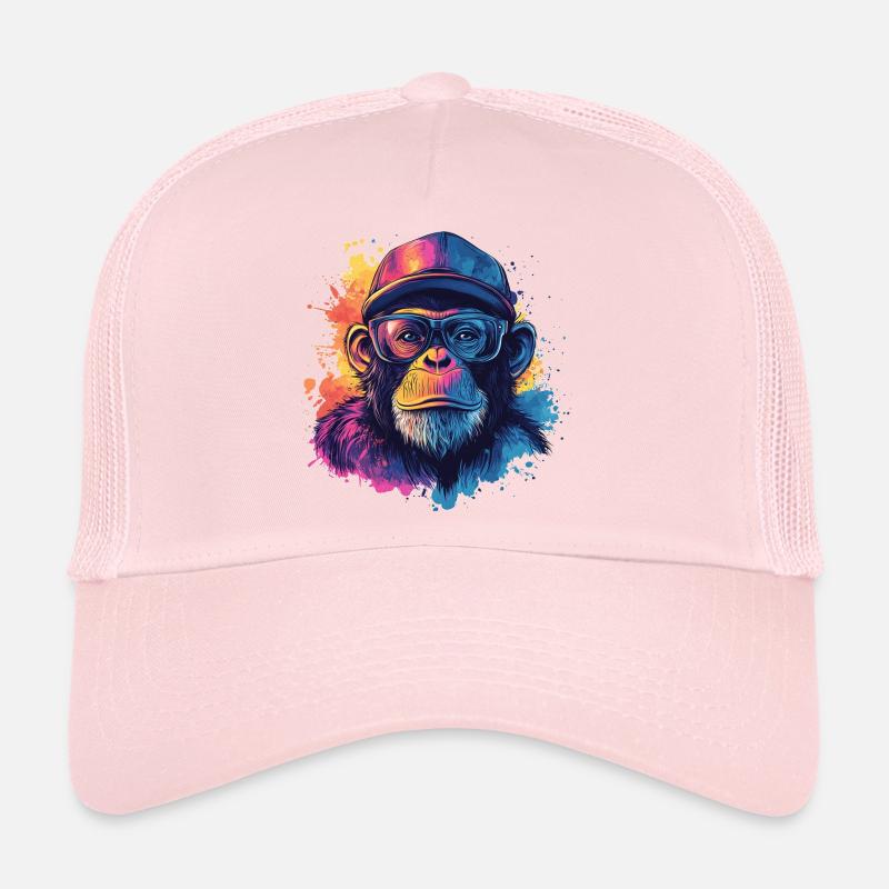 Wasserfarben Hipster Affe Trucker Cap