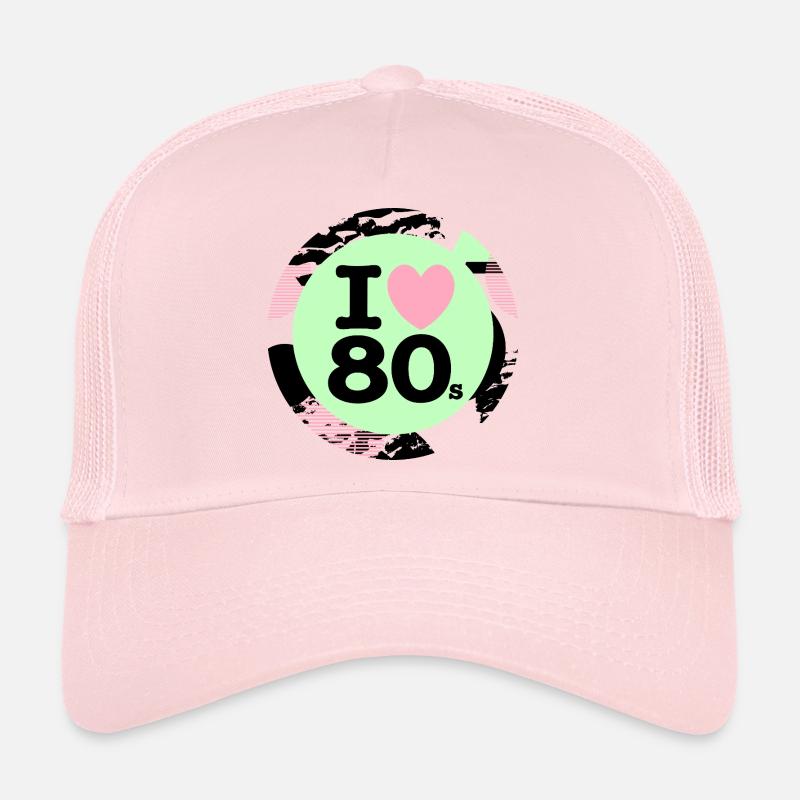  I ♥ 80s – Neon Retro Vibes - Trucker Cap - Hellrosa