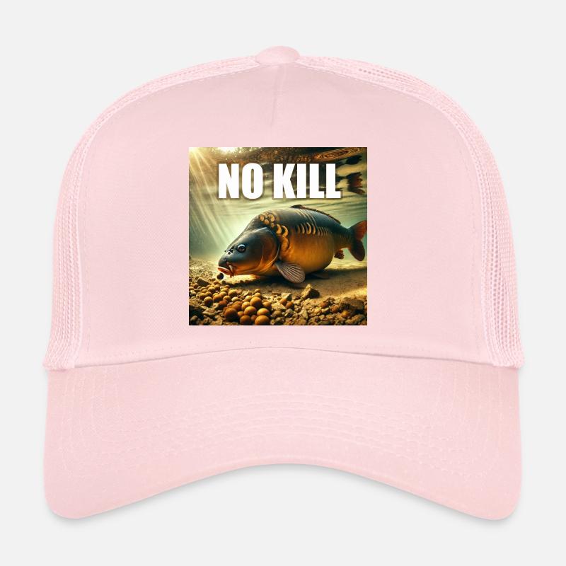 Carpe cuire qui déguste ses bouillettes Casquette trucker 