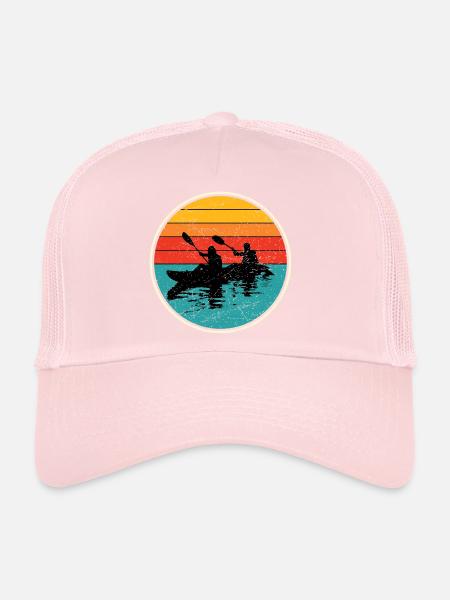 Sunset Kayak Duo Circle - Trucker Cap - pale pink - Front