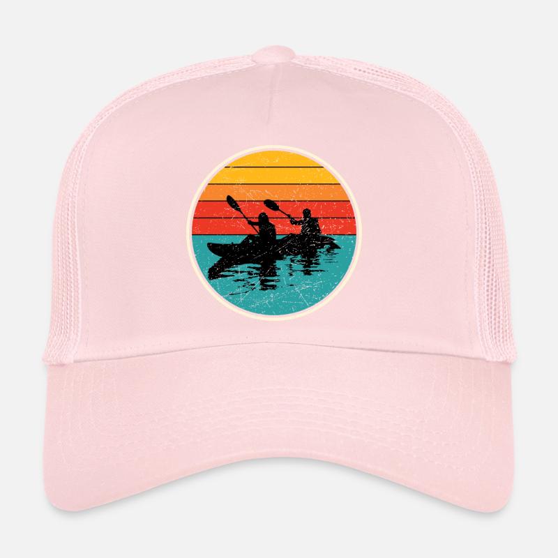 Kajak Duo Circle bei Sonnenuntergang - Trucker Cap - Hellrosa